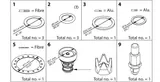 Danfoss Overhaul kit, Cone, sealing, packing gland