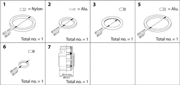 Danfoss Repair kit, Packing gland and sealing