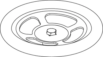Danfoss Spare part, SVA 250, Handwheel