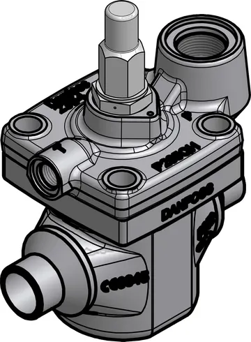 Danfoss Pilot operated servo valve, ICS1 25-20, 20 mm, Butt weld