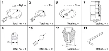 Danfoss Overhaul kit, Cone, sealing, packing gland