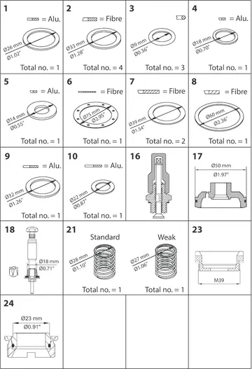 Danfoss Overhaul kit, Overhaul kit