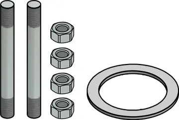 Danfoss Flanges, Staybolt set M12 x 107 ( EVRA + FA), FA 15; EVRA 10
